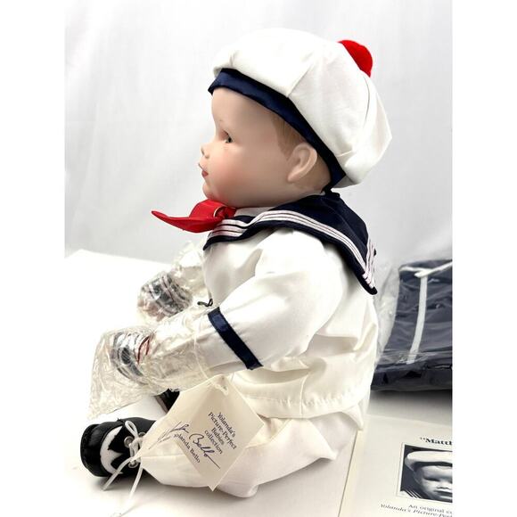 VTG Ashton Drake Matthew Porcelain Doll by Yolanda Bello 1980s Perfect Babies - Picture 11 of 16